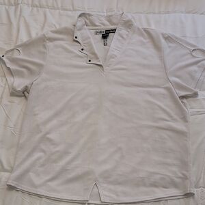 Jamie Sadock White Casual Button Down Shirt